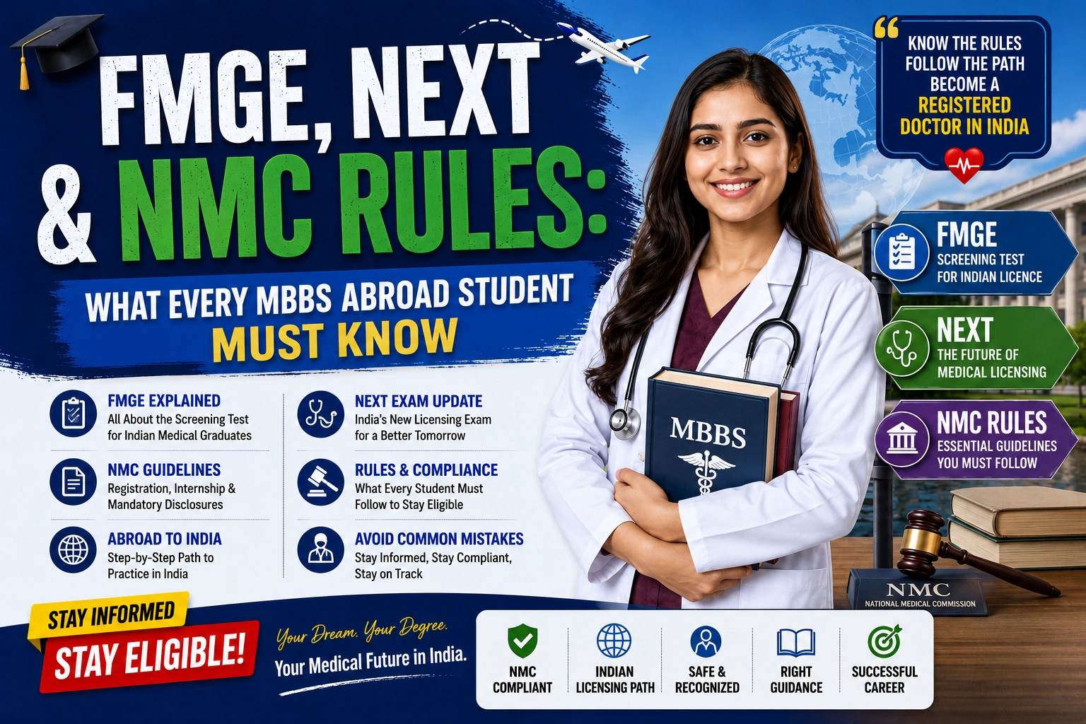 FMGE, NEXT & NMC Rules: What Every MBBS Abroad Student Must Know